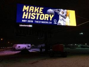 Large digital Billboard in Alberta for Blackjack's Roadhouse